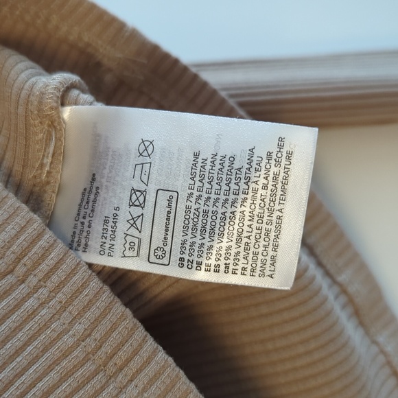 HM Cropped Collared Ribbed Top Taupe Beige - Picture 4 of 6